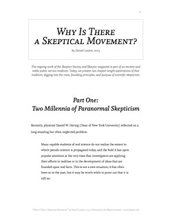 DOWNLOAD Why Is There a Skeptical Movement? (PDF)