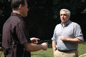 brian Dunning and Steven Novella having a skeptical discussion no doubt.