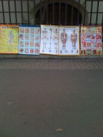 Anatomical charts for sale on the streets of Santiago. How weird is that?