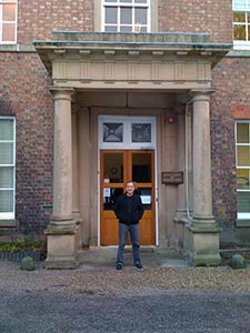 The author in front of Darwin's birthplace