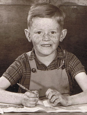 Portrait of Daniel Loxton's father as a school boy