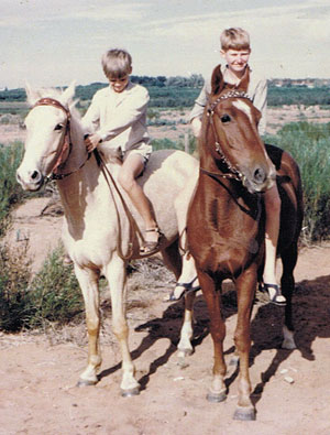 Loxton boys on horseback