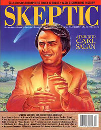 Carl Sagan on the cover of Skeptic magazine